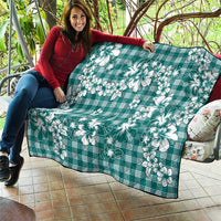 Hibiscus Pakala Aqua Teal Quilt Tropical Floral Stylized LT01 - Polynesian Pride