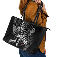 New Zealand Cricket Leather Tote Bag Maori Kiwi Black Fern LT01 - Polynesian Pride