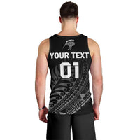 Custom New Zealand Cricket Men Tank Top Maori Kiwi Black Fern