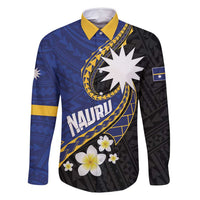 Personalised Nauru Family Matching Off Shoulder Short Dress and Hawaiian Shirt Naoero Proud Plumeria