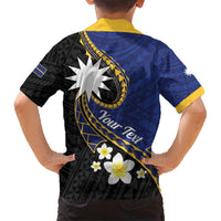 Personalised Nauru Kid Hawaiian Shirt Naoero Proud Plumeria