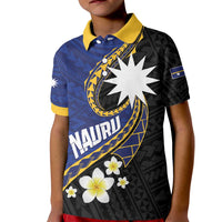 Personalised Nauru Kid Polo Shirt Naoero Proud Plumeria