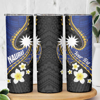 Personalised Nauru Skinny Tumbler Naoero Proud Plumeria LT01 - Polynesian Pride