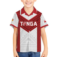Tonga Rugby Custom Kid Hawaiian Shirt Tonga Sea Eagles Go Champions LT01 Kid Red - Polynesian Pride