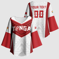 Tonga Rugby Custom Kimono Sleeve Blouse Tonga Sea Eagles Go Champions LT01 - Polynesian Pride