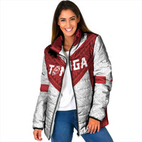 Tonga Rugby Custom Padded Jacket Tonga Sea Eagles Go Champions LT01 Women Red - Polynesian Pride