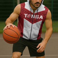 Tonga Rugby Custom Sleeveless Zip Hoodie Tonga Sea Eagles Go Champions LT01 - Polynesian Pride