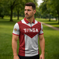 Tonga Rugby Custom Zipper Polo Shirt Tonga Sea Eagles Go Champions LT01 - Polynesian Pride