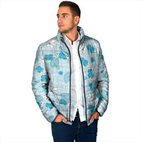Hawaii Anthurium Tiare Pikake Lei Padded Jacket UliUli Lauhala Art Pattern LT01 - Polynesian Pride
