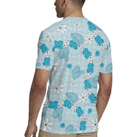 Hawaii Anthurium Tiare Pikake Lei Rugby Jersey UliUli Lauhala Art Pattern LT01 - Polynesian Pride