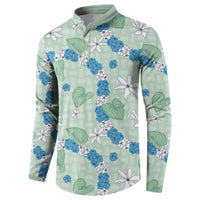 Hawaii Anthurium Tiare Pikake Lei Button Sweatshirt Omaomao Lauhala Art Pattern LT01 - Polynesian Pride