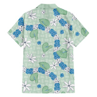Hawaii Anthurium Tiare Pikake Lei Family Matching Puletasi and Hawaiian Shirt Omaomao Lauhala Art Pattern LT01 - Polynesian Pride
