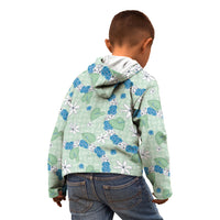 Hawaii Anthurium Tiare Pikake Lei Kid Hoodie Omaomao Lauhala Art Pattern