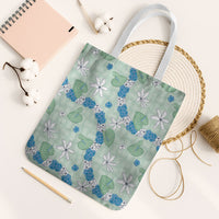 Hawaii Anthurium Tiare Pikake Lei Tote Bag Omaomao Lauhala Art Pattern