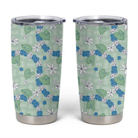 Hawaii Anthurium Tiare Pikake Lei Tumbler Cup Omaomao Lauhala Art Pattern