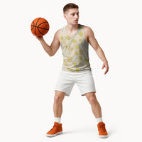 Hawaii Anthurium Tiare Pikake Lei Basketball Jersey Melemele Lauhala Art Pattern LT01 - Polynesian Pride