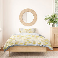 Hawaii Anthurium Tiare Pikake Lei Bedding Set Melemele Lauhala Art Pattern LT01 - Polynesian Pride