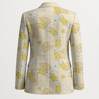 Hawaii Anthurium Tiare Pikake Lei Blazer Melemele Lauhala Art Pattern LT01 - Polynesian Pride