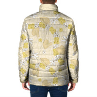 Hawaii Anthurium Tiare Pikake Lei Padded Jacket Melemele Lauhala Art Pattern LT01 - Polynesian Pride