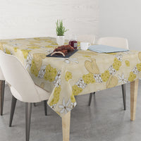 Hawaii Anthurium Tiare Pikake Lei Tablecloth Melemele Lauhala Art Pattern LT01 - Polynesian Pride