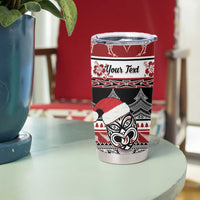 Custom New Zealand Christmas Tumbler Cup Maori Meri Kirihimete Moko LT01 - Polynesian Pride