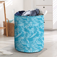 Tahiti Ninamu Tiare Floral Laundry Basket Monstera Palm Tropical Leaves - Polynesian Pride