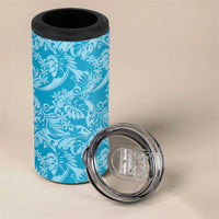 Tahiti Ninamu Tiare Floral 4 in 1 Can Cooler Tumbler Monstera Palm Tropical Leaves - Polynesian Pride