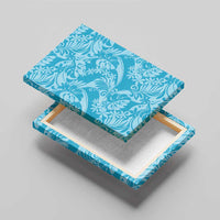 Tahiti Ninamu Tiare Floral Canvas Wall Art Monstera Palm Tropical Leaves - Polynesian Pride