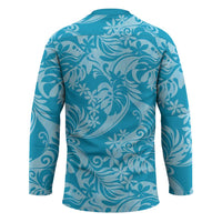 Tahiti Ninamu Tiare Floral Hockey Jersey Monstera Palm Tropical Leaves - Polynesian Pride