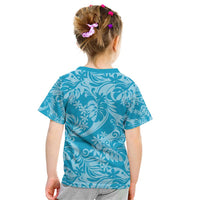 Tahiti Ninamu Tiare Floral Kid T Shirt Monstera Palm Tropical Leaves LT01 - Polynesian Pride