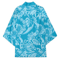 Tahiti Ninamu Tiare Floral Kimono Monstera Palm Tropical Leaves - Polynesian Pride