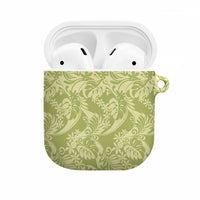 Tahiti Olive Tiare Floral AirPods Case Monstera Palm Tropical Leaves - Polynesian Pride