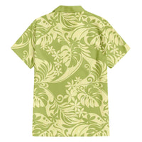 Tahiti Olive Tiare Floral Family Matching Off Shoulder Short Dress and Hawaiian Shirt Monstera Palm Tropical Leaves LT01 - Polynesian Pride