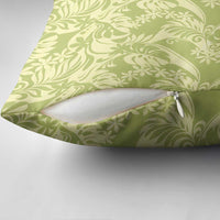 Tahiti Olive Tiare Floral Pillow Cover Monstera Palm Tropical Leaves - Polynesian Pride