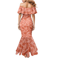Tahiti Puatou Tiare Floral Family Matching Mermaid Dress and Hawaiian Shirt Monstera Palm Tropical Leaves LT01 - Polynesian Pride