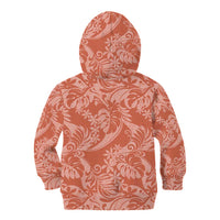 Tahiti Puatou Tiare Floral Kid Hoodie Monstera Palm Tropical Leaves - Polynesian Pride
