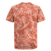 Tahiti Puatou Tiare Floral Rugby Jersey Monstera Palm Tropical Leaves - Polynesian Pride