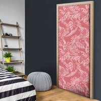 Tahiti Tarona Tiare Floral Door Cover Monstera Palm Tropical Leaves - Polynesian Pride