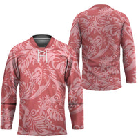 Tahiti Tarona Tiare Floral Hockey Jersey Monstera Palm Tropical Leaves - Polynesian Pride