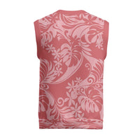 Tahiti Tarona Tiare Floral Christmas Knitted V-Neck Vest Monstera Palm Tropical Leaves LT01 - Polynesian Pride