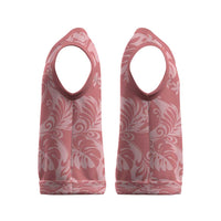 Tahiti Tarona Tiare Floral Christmas Knitted V-Neck Vest Monstera Palm Tropical Leaves LT01 - Polynesian Pride