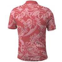 Tahiti Tarona Tiare Floral Polo Shirt Monstera Palm Tropical Leaves - Polynesian Pride