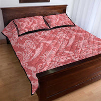 Tahiti Tarona Tiare Floral Quilt Bed Set Monstera Palm Tropical Leaves - Polynesian Pride