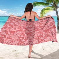 Tahiti Tarona Tiare Floral Sarong Monstera Palm Tropical Leaves - Polynesian Pride