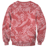 Tahiti Tarona Tiare Floral Sweatshirt Monstera Palm Tropical Leaves - Polynesian Pride