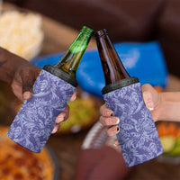 Tahiti Vareau Tiare Floral 4 in 1 Can Cooler Tumbler Monstera Palm Tropical Leaves - Polynesian Pride