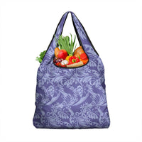 Tahiti Vareau Tiare Floral Grocery Bag Monstera Palm Tropical Leaves - Polynesian Pride