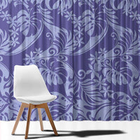 Tahiti Vareau Tiare Floral Window Curtain Monstera Palm Tropical Leaves - Polynesian Pride