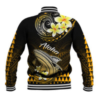 Hawaii Baseball Jacket Polynesian Shark with Kakau Gold Version LT01 - Polynesian Pride