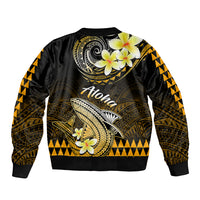 Hawaii Bomber Jacket Polynesian Shark with Kakau Gold Version LT01 - Polynesian Pride
